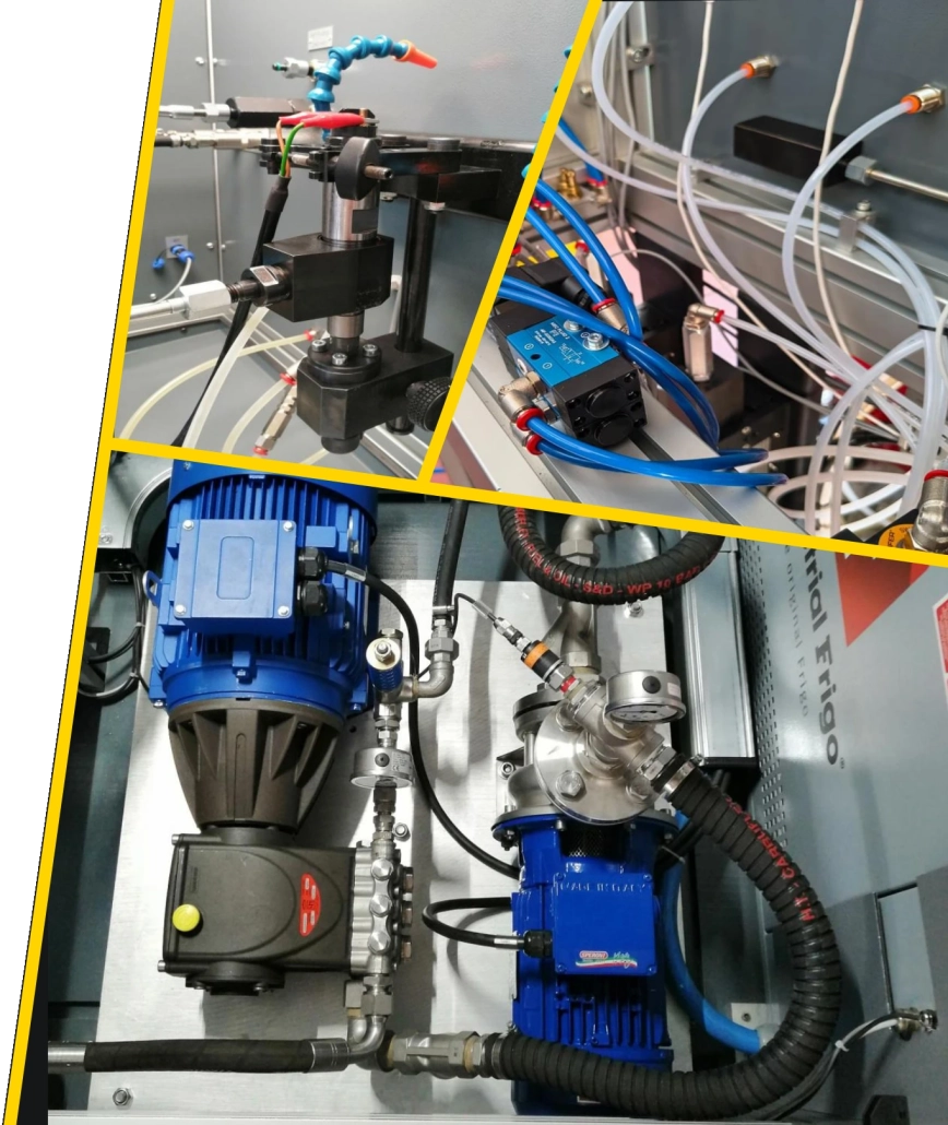 Mechanik sowie hydraulische und pneumatische Kreisläufe der Rabotti-Prüfstände Mechanik sowie hydraulische und pneumatische Kreisläufe der Rabotti-Prüfstände